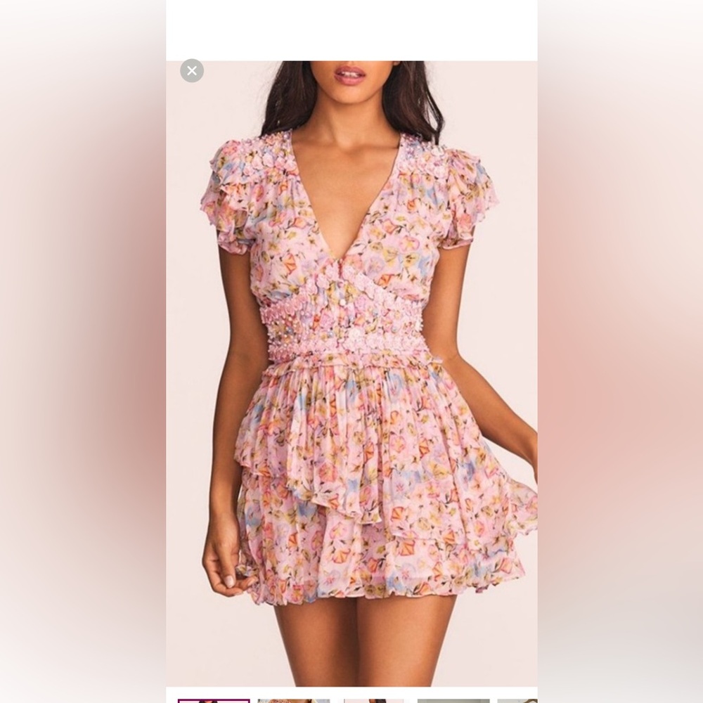 LoveShackFancy Marisela Mini Dress in Pastel Confetti
